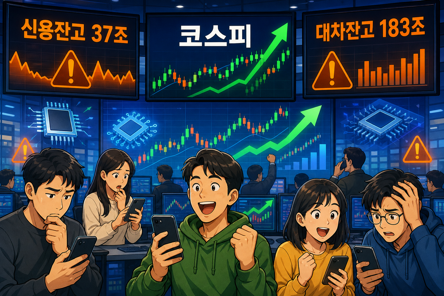 신용잔고 37조원 돌파와 코스피 레버리지 경고등