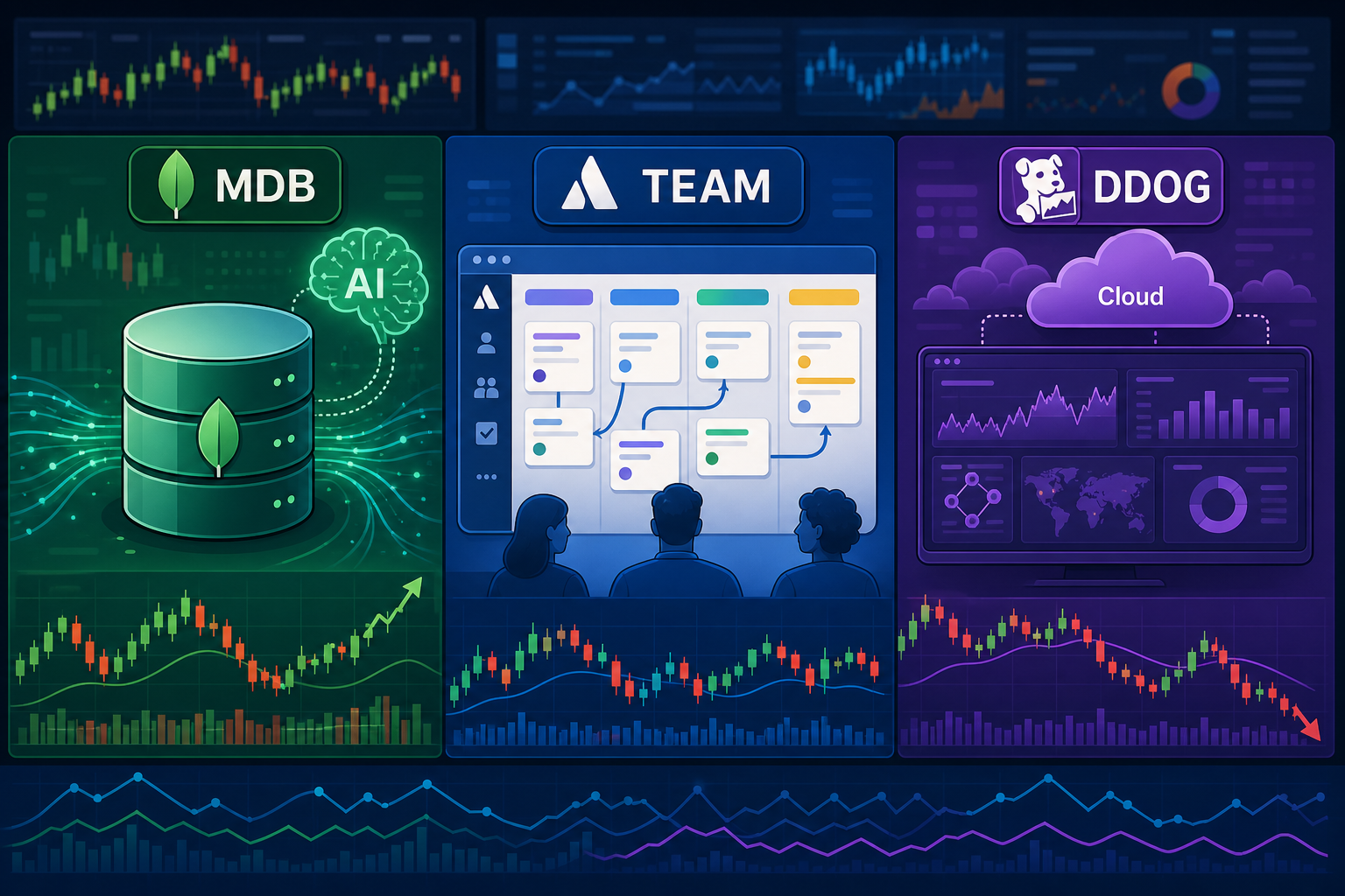 MDB TEAM DDOG AI 소프트웨어 미국 주식 이슈
