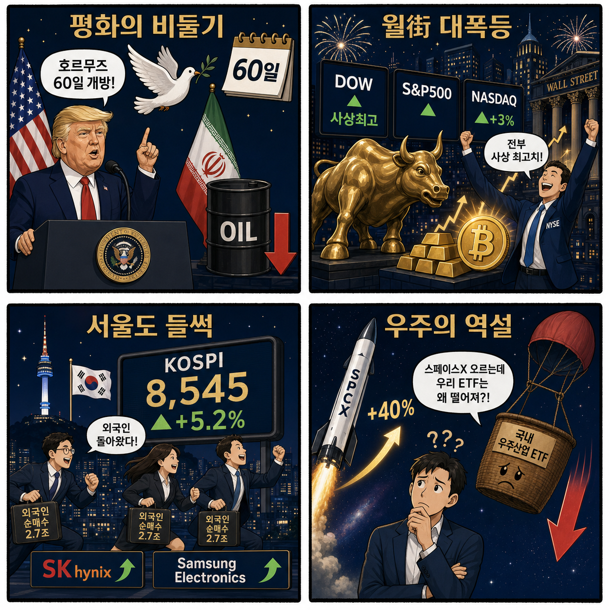 호르무즈 협정 2일차 네컷만화