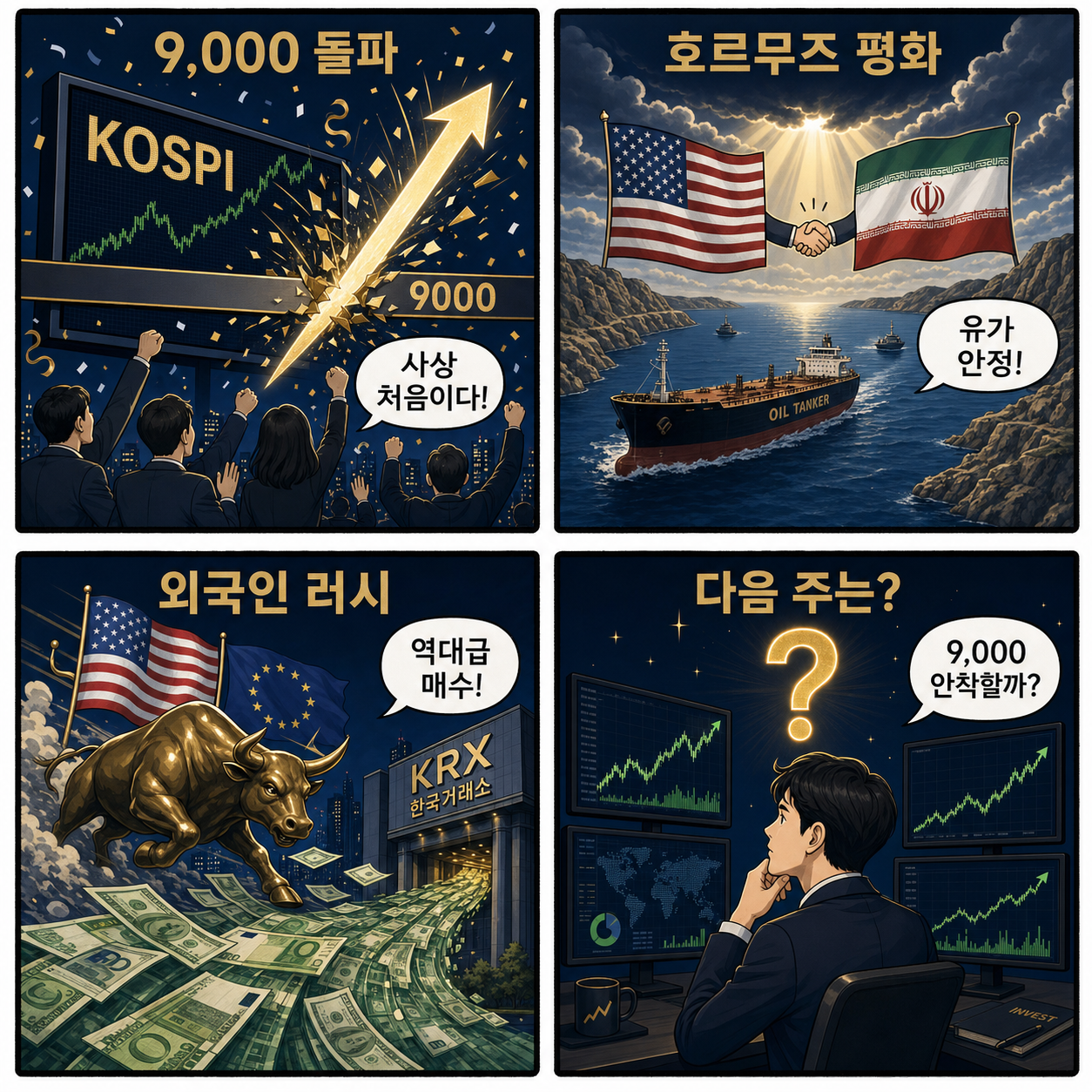 코스피 9,000선 시대 개막…역사적 랠리의 배경과 향후 전망