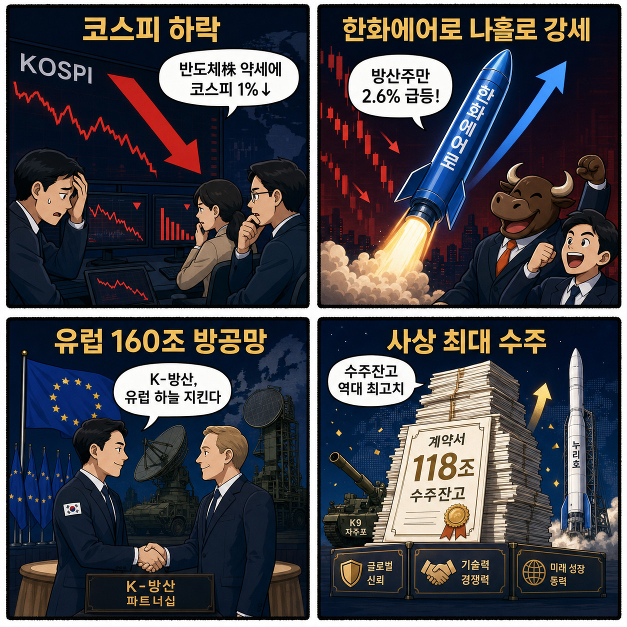코스피 하락 속 나홀로 빛난 한화에어로스페이스, 160조 유럽 방공망 뚫을까