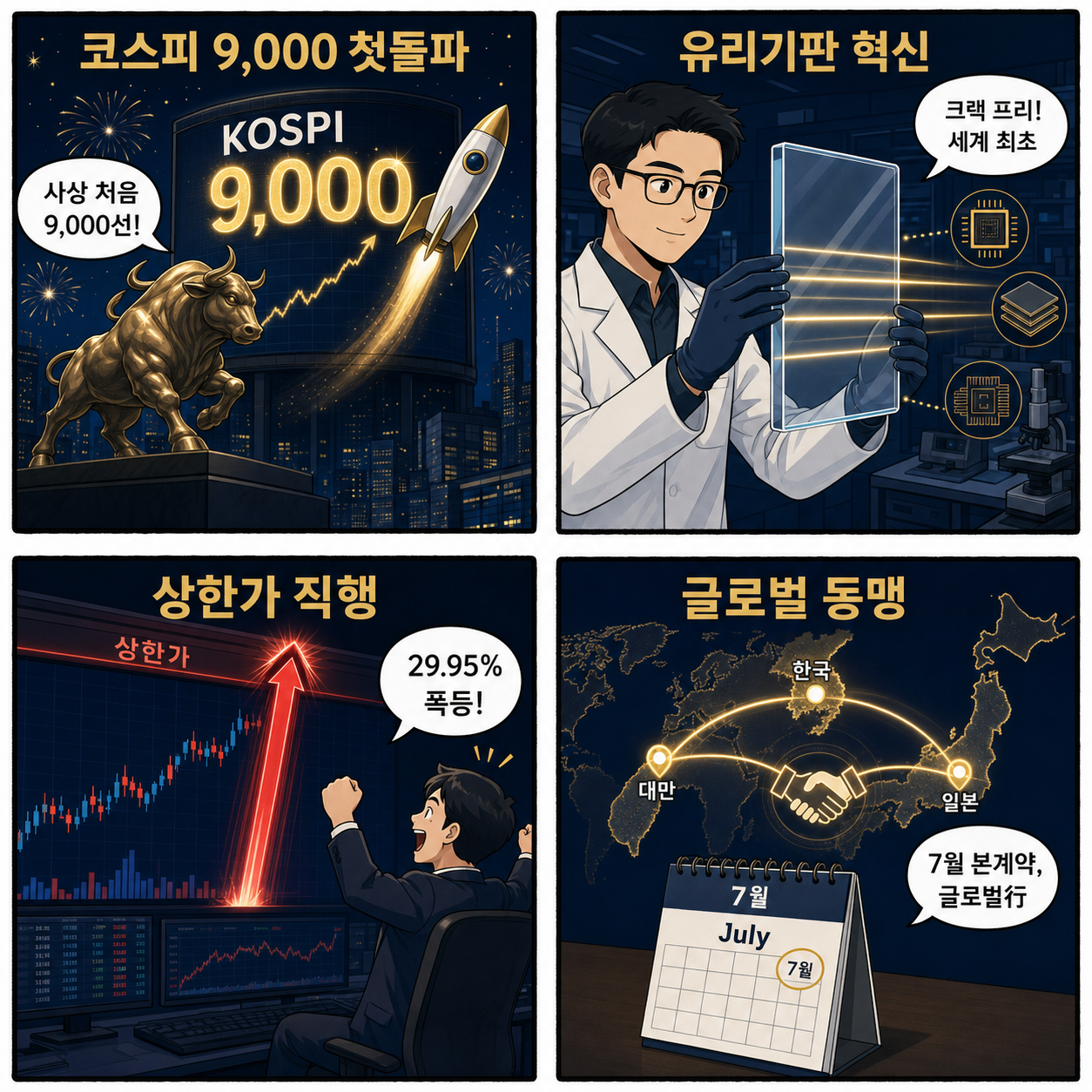 유리기판 '크랙 프리' 돌풍, 제이앤티씨 세계 최초 2.0mmT TGV 개발로 상한가 마감