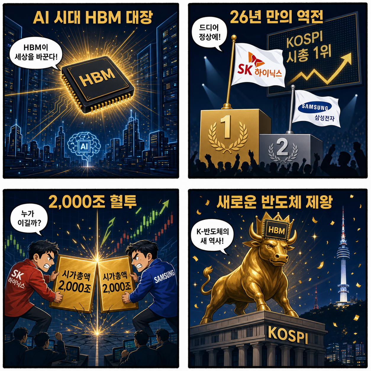 26년 만의 왕좌 교체...SK하이닉스, 장중 코스피 시총 1위 등극