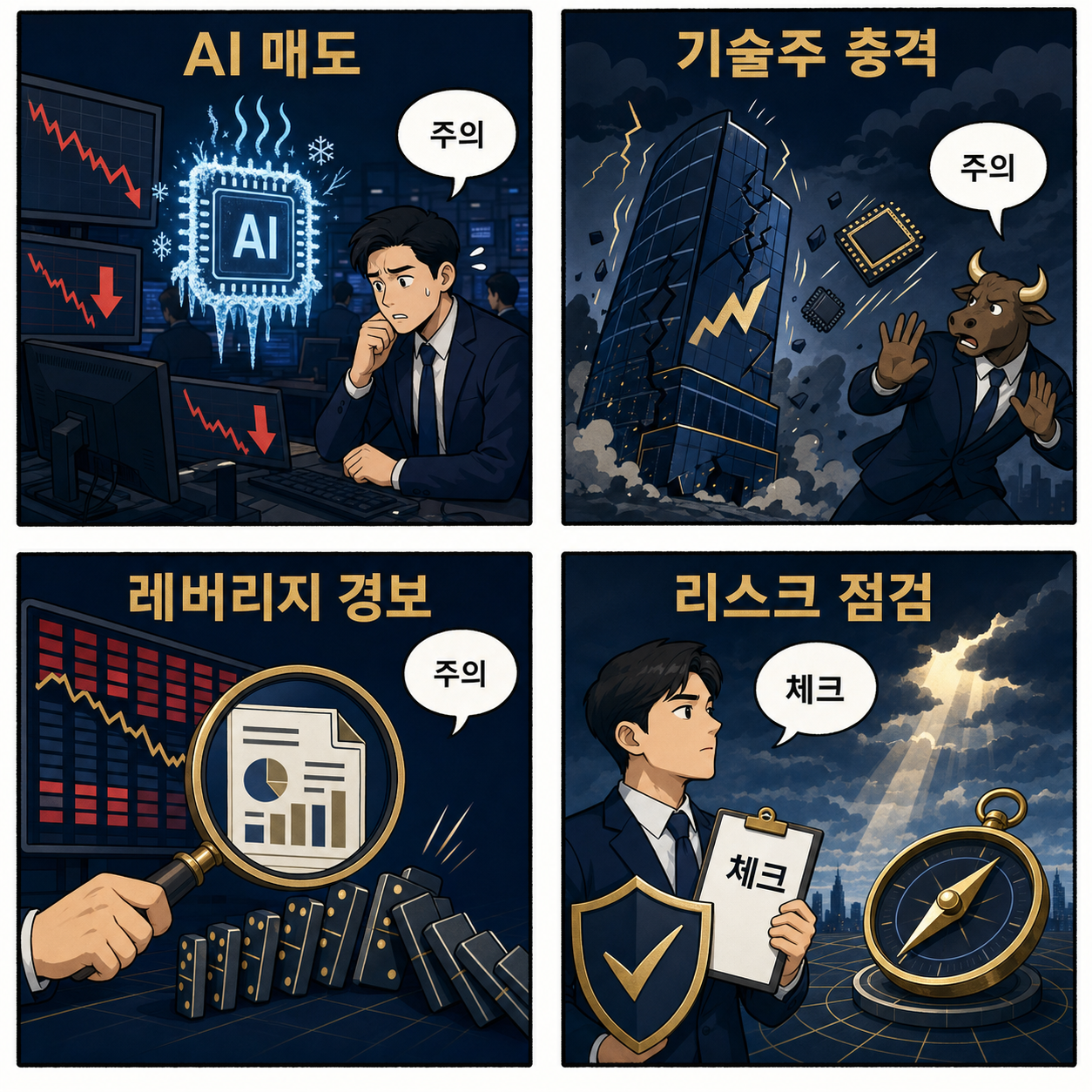 'AI 거품론'에 흔들린 월가와 코스피 10% 폭락 사태… 반도체 레버리지 마진콜 경보
