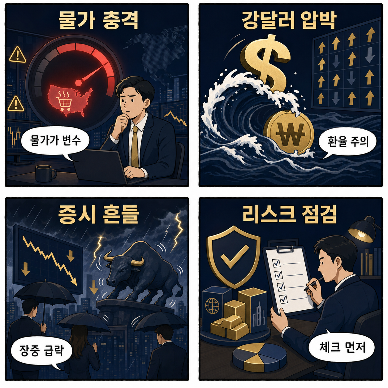 美 인플레이션 충격에 원·달러 환율 1,540원 돌파… 코스피 장중 7%대 폭락