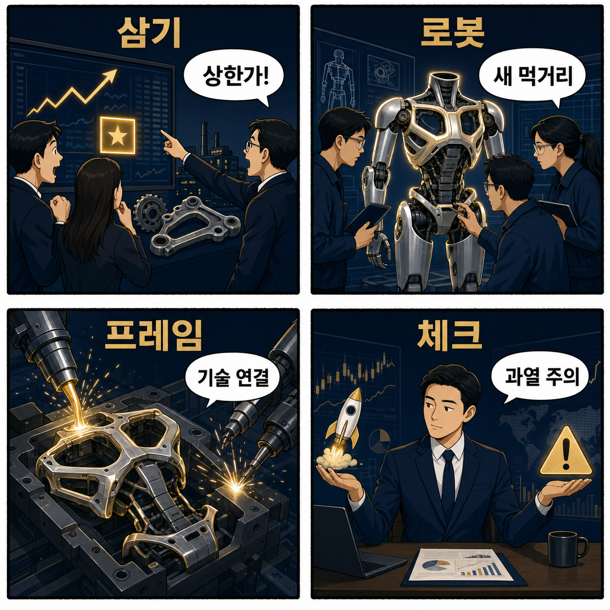[주말 특징주 분석] 삼기(122350), 글로벌사 휴머노이드 로봇 프레임 개발사 선정 소식에 3거래일 연속 상한가 직행