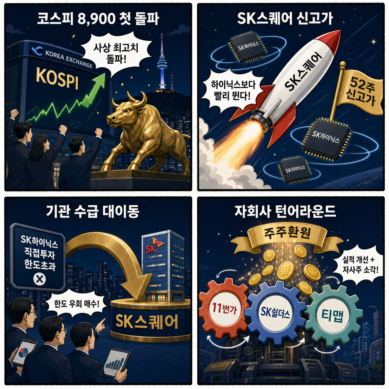 신고가 경신 SK스퀘어, 하이닉스 대안 투자처로 급부상
