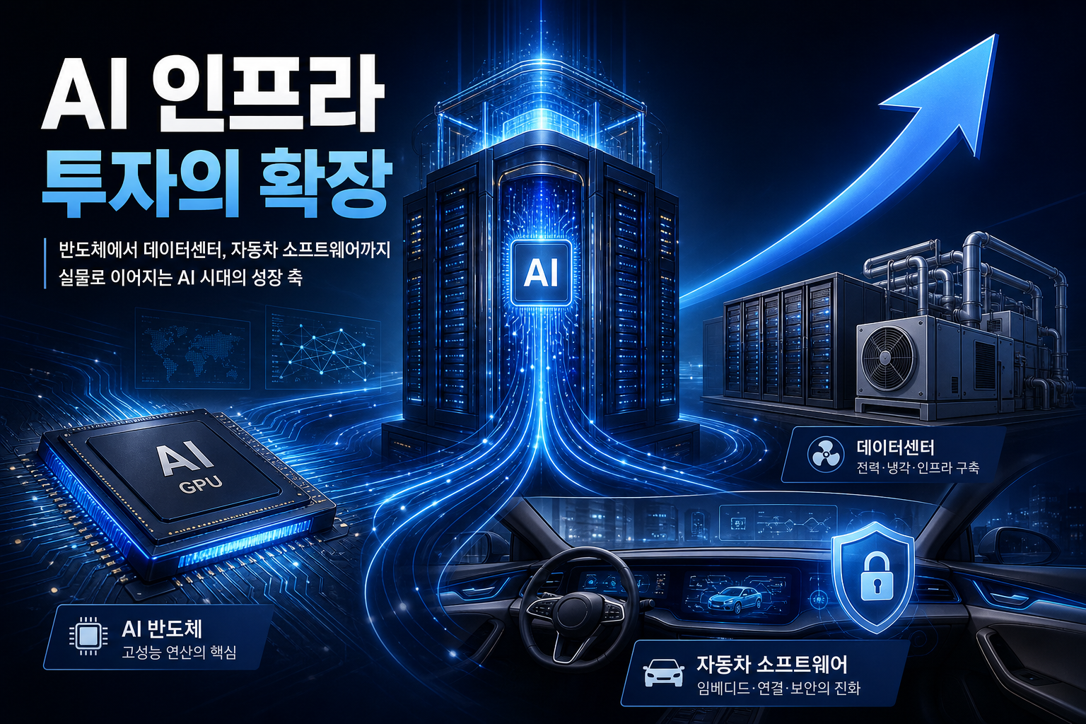 AI 인프라 확산 속 미국 주식 3종목 이미지