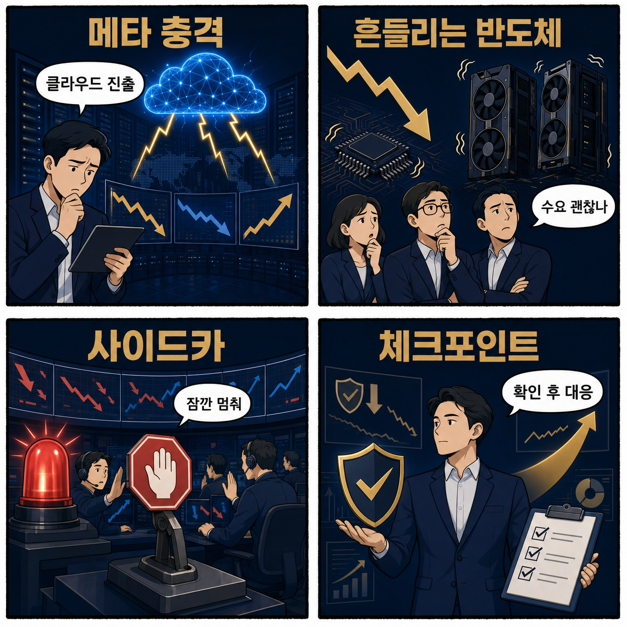 메타발 'AI 인프라 과잉' 경보... 코스피·코스닥 쌍끌이 '사이드카' 발동